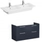 Image of VitrA: Root Flat Wall-hung Vanity Unit with Four Drawers and Basin (1200mm)