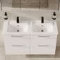 Image of VitrA: Root Flat Wall-hung Vanity Unit with Four Drawers and Basin (1200mm)