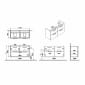 Image of VitrA: Root Flat Wall-hung Vanity Unit with Four Drawers and Basin (1200mm)