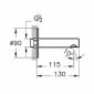 Image of VitrA: Origin Wall-mounted Bath Spout