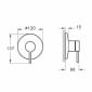 Image of VitrA: Origin Concealed Shower Value (1-Way)