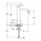 Image of VitrA: Origin Classic Tall Basin Mixer Tap with Top Handle