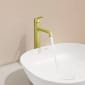 Image of VitrA: Origin Classic Tall Basin Mixer Tap with Top Handle