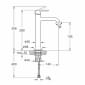 Image of VitrA: Origin Classic Tall Basin Mixer Tap with Top Handle