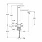 Image of VitrA: Origin Classic Tall Basin Mixer Tap with Top Handle