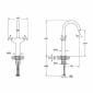 Image of VitrA: Origin Classic Tall Basin Mixer Tap with Cross Handles