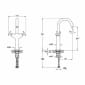 Image of VitrA: Origin Classic Tall Basin Mixer Tap with Cross Handles