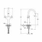 Image of VitrA: Origin Classic Tall Basin Mixer Tap with Cross Handles