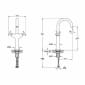 Image of VitrA: Origin Classic Tall Basin Mixer Tap with Cross Handles
