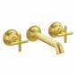 Image of VitrA: Origin Classic Wall-mounted Basin Mixer Tap with Crosshead Handles