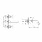Image of VitrA: Origin Classic Wall-mounted Basin Mixer Tap with Crosshead Handles