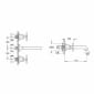 Image of VitrA: Origin Classic Wall-mounted Basin Mixer Tap with Crosshead Handles