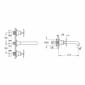 Image of VitrA: Origin Classic Wall-mounted Basin Mixer Tap with Crosshead Handles