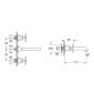 Image of VitrA: Origin Classic Wall-mounted Basin Mixer Tap with Crosshead Handles