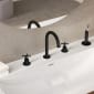 Image of VitrA: Origin Classic 3-Hole Basin Mixer Tap with Crosshead Handles