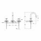 Image of VitrA: Origin Classic 3-Hole Basin Mixer Tap with Crosshead Handles