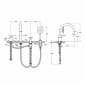 Image of VitrA: Origin Classic Deck-mounted Bath Shower Mixer Tap with Hand Shower