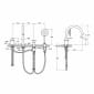 Image of VitrA: Origin Classic Deck-mounted Bath Shower Mixer Tap with Hand Shower