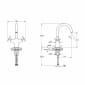 Image of VitrA: Origin Classic Deck-mounted Basin Mixer Tap with Two Cross Handles