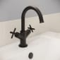 Image of VitrA: Origin Classic Deck-mounted Basin Mixer Tap with Two Cross Handles