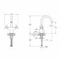 Image of VitrA: Origin Classic Deck-mounted Basin Mixer Tap with Two Cross Handles