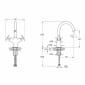 Image of VitrA: Origin Classic Deck-mounted Basin Mixer Tap with Two Cross Handles