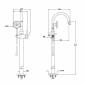 Image of VitrA: Origin Classic Floor-mounted Bath Mixer Tap with Hand Shower