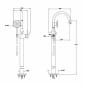 Image of VitrA: Origin Classic Floor-mounted Bath Mixer Tap with Hand Shower