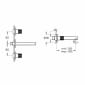 Image of VitrA: Origin Wall-mounted Basin Mixer Tap with Two Handles