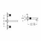 Image of VitrA: Origin Wall-mounted Basin Mixer Tap with Two Handles