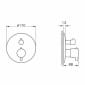 Image of VitrA: Origin Thermostatic Bath & Shower Mixer Valve (2-Way)