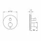 Image of VitrA: Origin Thermostatic Bath & Shower Mixer Valve (2-Way)