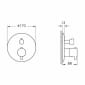 Image of VitrA: Origin Thermostatic Bath & Shower Mixer Valve (2-Way)