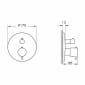 Image of VitrA: Origin Thermostatic Bath & Shower Mixer Valve (2-Way)