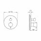 Image of VitrA: Origin Thermostatic Bath & Shower Mixer Valve (2-Way)
