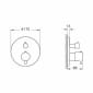 Image of VitrA: Origin Thermostatic Bath & Shower Mixer Valve (2-Way)