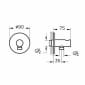 Image of VitrA: Origin Hand Shower Outlet With Handset Holder