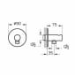 Image of VitrA: Origin Hand Shower Outlet With Handset Holder