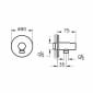 Image of VitrA: Origin Hand Shower Outlet With Handset Holder