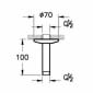 Image of VitrA: Origin Ceiling-mounted Short Shower Arm