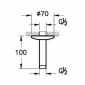 Image of VitrA: Origin Ceiling-mounted Short Shower Arm