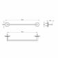 Image of VitrA: Origin Wall-mounted Towel Holder Rail (450mm)
