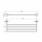 Image of VitrA: Origin Wall-mounted Triple Towel Rail (600mm)