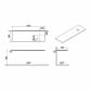 Image of VitrA: Origin Top Counter with Right Siphon Hole (1500mm)