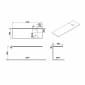 Image of VitrA: Origin Countertop with Tap Hole and Right Siphon Hole (1500mm)