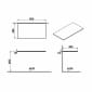 Image of VitrA: Origin Glass Countertop without Tap Hole (900mm)