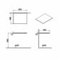 Image of VitrA: Origin Glass Countertop for Side Unit (600mm)