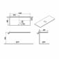 Image of VitrA: Origin Glass Countertop with Centre Siphon Hole (1200mm)