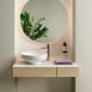 Image of VitrA: Origin Glass Countertop with Left Siphon Hole (900mm)