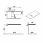 Image of VitrA: Origin Glass Countertop with Left Siphon Hole (900mm)